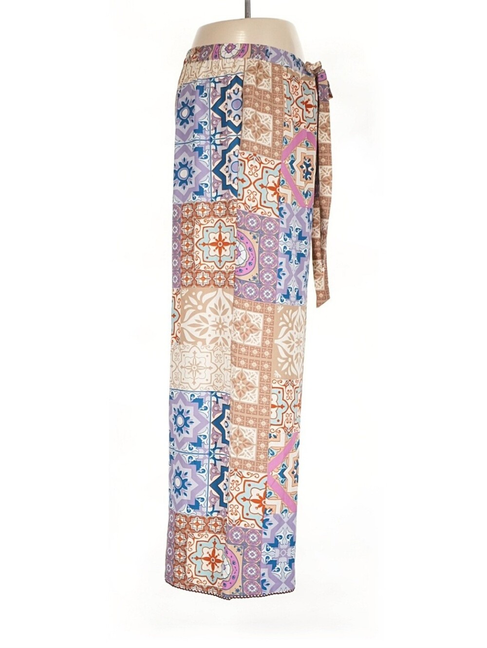 Tolani Patchwork Mosaic Print Wide Leg Pants | Size L - Picture 3 of 5